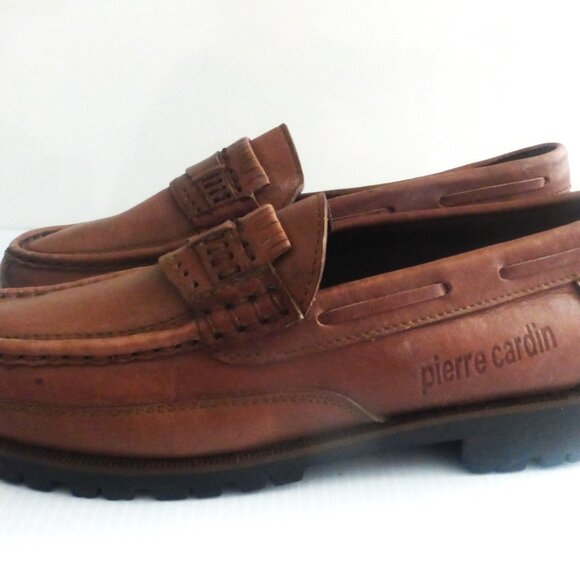 SHO1 Vintage Pierre Cardin MEN'S SHOES Size 9M Men's Loafers Slip On Shoes Boat - Picture 8 of 14